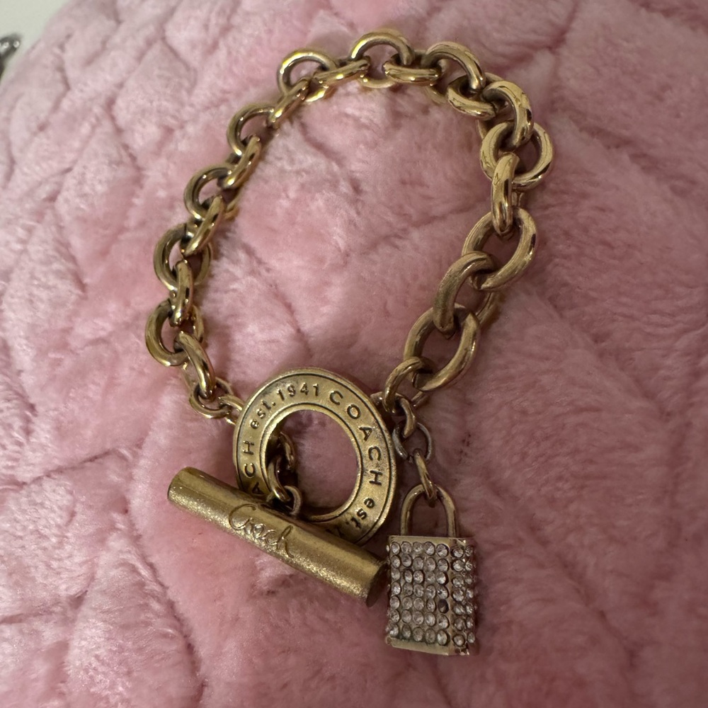 COACH Toggle Bracelet with Lock Charm
